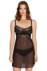 Freya Fancies-chemise musta-thumb Kaaritueton yöpaita/alusmekko XS-L AA1018-BLK