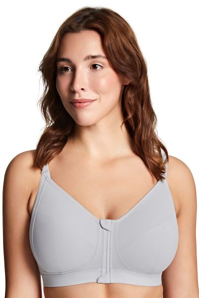 Royce Lingerie Fearne Comfort -rintaliivit edestä avattavat Light Grey Kaaritueton ja toppaamaton edestä avattava täyskuppiliivi  70-95, E-H 1425-GREY