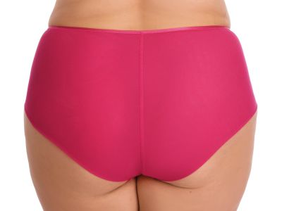 Nessa Felici Midi Brief -alushousut Raspberry Alushousut pitsikoristeilla, normaalikorkea vyötärö. 40-52 NO2-RSP