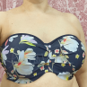 Panache Swimwear Florentine-bandeaubikiniliivit Navy Floral-thumb Kaarituetut, olkaimettomat bandeaubikiniliivit 65-85 DD-G SW1053-NAV
