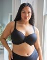 Sculptresse by Panache Form UW Moulded Spacer -t-paitaliivit - Black-thumb Kaarituettu, keveästi topattu saumaton spacer-t-paitaliivi 70-105, E-L 11331-BLK