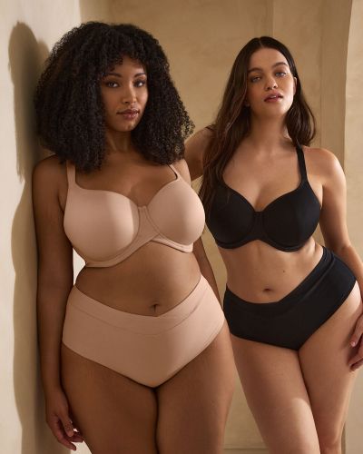Sculptresse by Panache Form UW Moulded Spacer -t-paitaliivit - Black Kaarituettu, keveästi topattu saumaton spacer-t-paitaliivi 70-105, E-L 11331-BLK