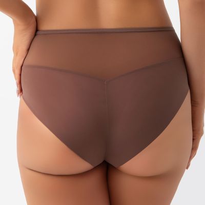 Gorsenia Frida-alushousut - Chocolate Meshalushousut normaalikorkealla vyötäröllä. L/40 - 4XL/48 F019