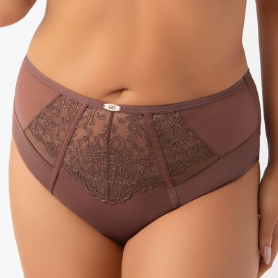 Gorsenia Frida-alushousut - Chocolate Meshalushousut normaalikorkealla vyötäröllä. L/40 - 4XL/48 F019