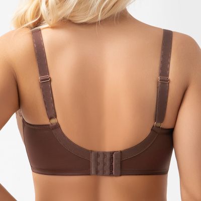 Gorsenia Frida UW Soft -rintaliivit - Chocolate Kaarituettu, toppaamaton kirjailtu meshliivi. 70-100, D-M G019