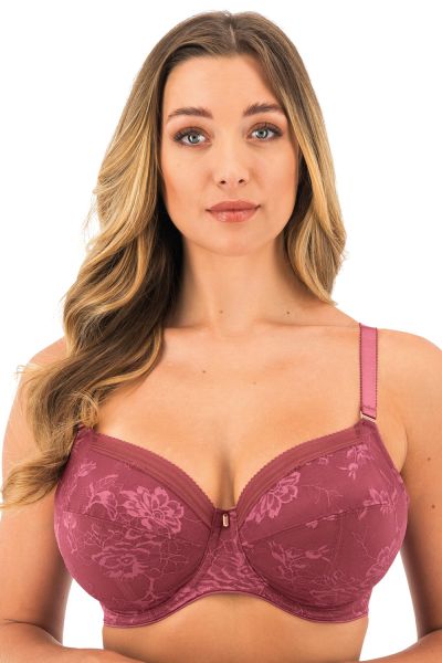 Fantasie Fusion Lace UW Soft Side Support -rintaliivit Rosewood Kokokuppinen, toppaamaton ja kaarituettu. 65-90, D-L FL102301-ROW