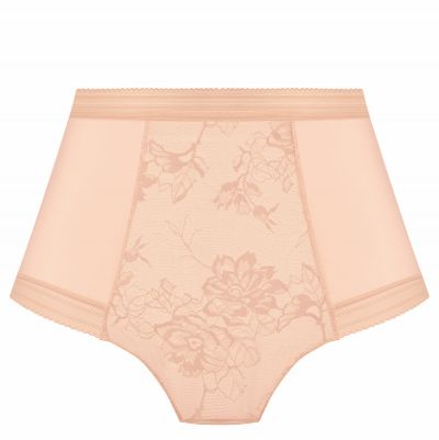 Fantasie Fusion Lace High Waist Brief -alushousut Blush Korkeavyötäröiset kevyesti muotoilevat alushousut Fusion Lace-sarjaan. XS-2XL FL102352-BLH