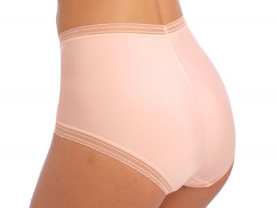 Fantasie Fusion Lace High Waist Brief -alushousut Blush Korkeavyötäröiset kevyesti muotoilevat alushousut Fusion Lace-sarjaan. XS-2XL FL102352-BLH