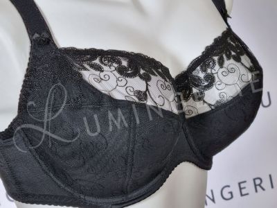 Gaia Lingerie Goldie Nouveau Semi Soft -rintaliivit musta Kaarituettu, puolitopattu 65-105, D-L BS-899-CZ2