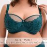 Gaia Lingerie Keto Semi Soft -rintaliivit Petrol-thumb Kaarituettu, puolitopattu. 70-105, D-L BS-1134-ZIE