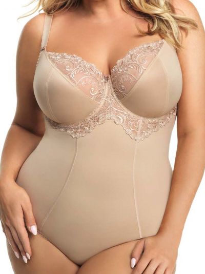 Gorsenia Gala-body kaarituettu beige Body kaarituetulla ja toppaamattomalla liiviosalla 75-95, D-H K356-BEZ