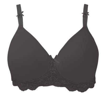 Royce Lingerie Georgia-t-paitaliivit kaarituettomat musta Kaaritueton, lähes täyskuppinen sileä t-paitaliivi proteesitaskuilla 70-95, D-FF 886P-BLK