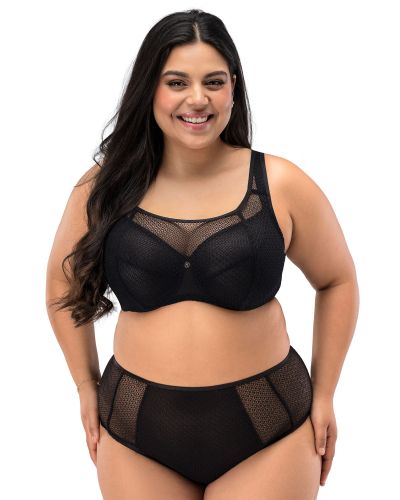 Nessa Georgia UW Soft Crop Top -rintaliivit - Black Kaarituettu, pehmeäkuppinen, toppaamaton, kaksikerroksinen crop top-liivi. 65-110, D-P GEO-560-CZA