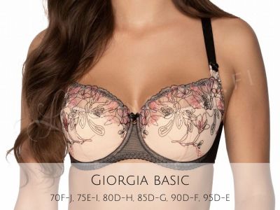 Gaia Lingerie Giorgia Semi Soft -rintaliivit Black Kaarituettu, puolitopattu 70-105, D-L BS-1182-CZA