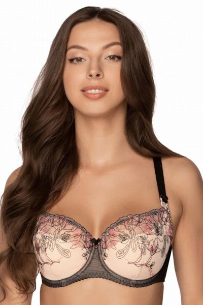 Gaia Lingerie Giorgia Semi Soft -rintaliivit Black Kaarituettu, puolitopattu 70-105, D-L BS-1182-CZA