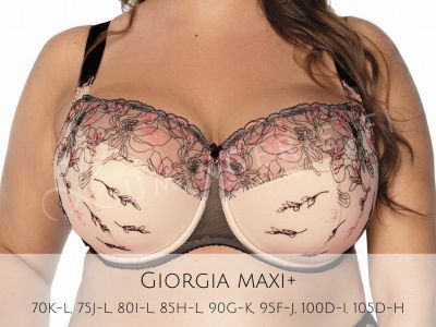 Gaia Lingerie Giorgia Semi Soft -rintaliivit Black Kaarituettu, puolitopattu 70-105, D-L BS-1182-CZA