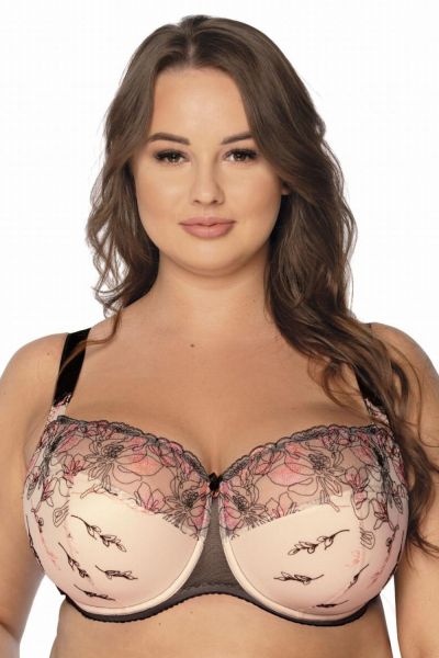 Gaia Lingerie Giorgia Semi Soft -rintaliivit Black Kaarituettu, puolitopattu 70-105, D-L BS-1182-CZA