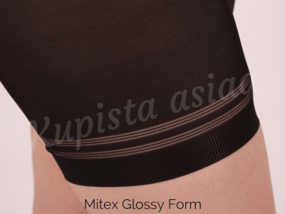 Mitex Glossy Form -lahjebody musta Kevyesti siloittava lahkeellinen ja kupiton alusbody S-5XL GF-B