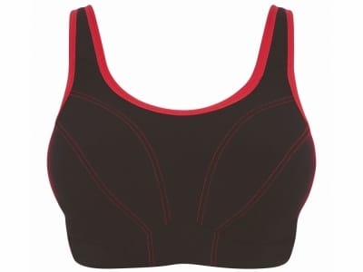 Goddess Goddess Sport NW -urheiluliivit musta-punainen Kaarituettomat, toppaamattomat urheilurintaliivit 80-110 D-I GD6910-BLK
