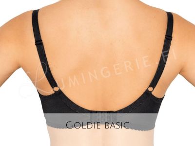 Gaia Lingerie Goldie Semi Soft -rintaliivit musta Kaarituettu, puolitopattu 70-105, D-L BS-899-CZA