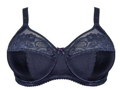 Plaisir Lingerie Grace Soft Full Cup -rintaliivit Nearly Black Kaarituettu, toppaamaton, joustopitsinen täyskuppiliivi 80-110 D-I 1145-18/NEB