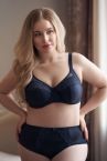 Plaisir Lingerie Grace Soft Full Cup -rintaliivit Nearly Black-thumb Kaarituettu, toppaamaton, joustopitsinen täyskuppiliivi 80-110 D-I 1145-18/NEB