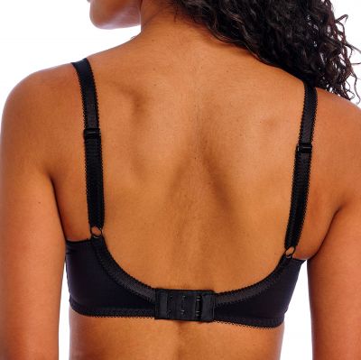 Freya Hallie UW Soft Plunge -rintaliivit Black Kaarituettu, toppaamaton pehmeäkuppinen rintaliivi 60-90, D-O AA402602-BLK