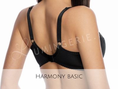 Gaia Lingerie Harmonia Soft -rintaliivit Black Kaarituettu, toppaamaton lähes täyskuppinen malli 65-105, D-L BS-1142-CZA