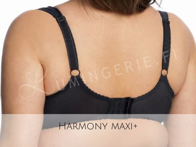 Gaia Lingerie Harmonia Soft -rintaliivit Black Kaarituettu, toppaamaton lähes täyskuppinen malli 65-105, D-L BS-1142-CZA