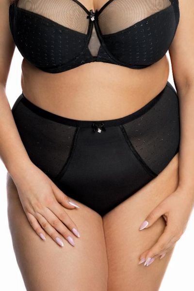 Gaia Lingerie Harmonia-maksialushousut Black Korkeavyötäröiset alushousut M/38 - 4XL/48 GFM-1142-CZA