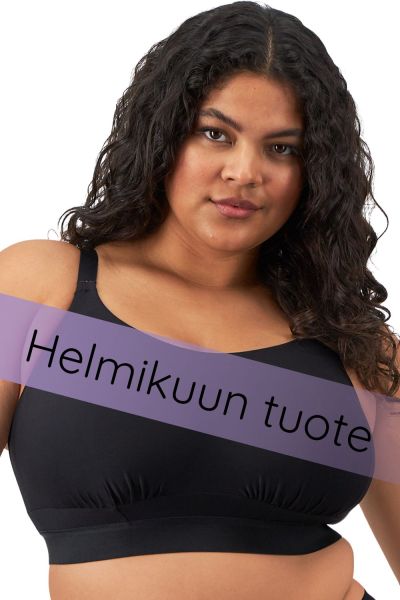 Elomi Downtime NW -bralette - Black Kaaritueton, toppaamaton pehmobralette. 70-100, G/H - M/N EL301417-BLK