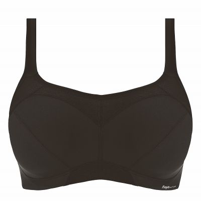 Freya Active High-Octane UW -urheilurintaliivit Black Kaarituettu, topattu urheiluliivi racerback-hakasella. 60-90, D-M AC401003-BLK