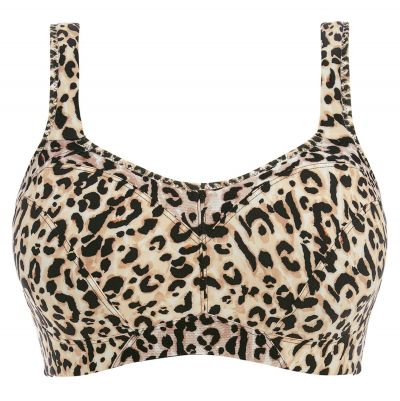 Freya Active High-Octane UW -urheilurintaliivit Pure Leopard Kaarituettu, topattu urheiluliivi racerback-hakasella. 60-90, D-M AC401003-PLD