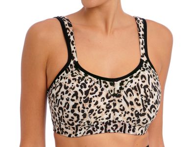 Freya Active High-Octane UW -urheilurintaliivit Pure Leopard Kaarituettu, topattu urheiluliivi racerback-hakasella. 60-90, D-M AC401003-PLD