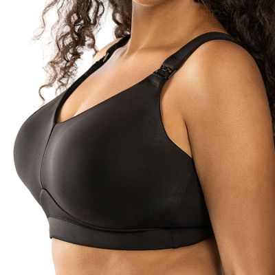 Parfait Holly Wire-Free & Seam-Free Nursing -bralette - Black Kaaritueton imetysbralette sileillä, saumattomilla kupeilla, joissa pikalukot. 65-100, D-K NB501-BLK