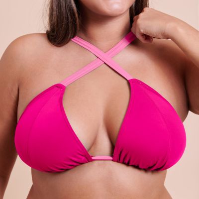 Curvy Kate Ibiza String Bikini Top -narubikiniliivit - Pink Kaarituettomat narubikiniliivit kuppikoolla. 65-90 E/F - M/N CS047308-PIN