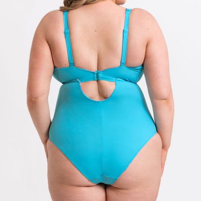 Curvy Kate Ibiza NW Multiway Plunge -kääntöuimapuku Print Mix & Turquoise Kaaritueton ja käännettävä, kuppikokomitoitettu kokouimapuku. 65-90 E/F - M/N CS039607-MIX