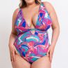 Curvy Kate Ibiza NW Multiway Plunge -kääntöuimapuku Print Mix & Turquoise-thumb Kaaritueton ja käännettävä, kuppikokomitoitettu kokouimapuku. 65-90 E/F - M/N CS039607-MIX