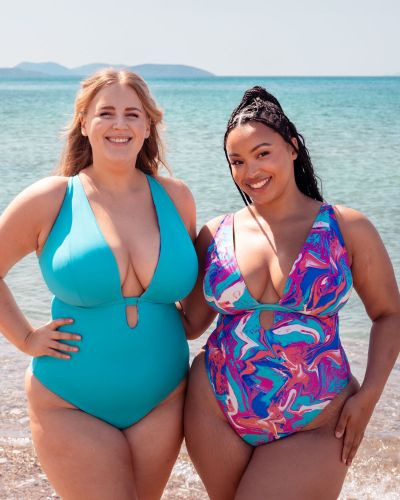 Curvy Kate Ibiza NW Multiway Plunge -kääntöuimapuku Print Mix & Turquoise Kaaritueton ja käännettävä, kuppikokomitoitettu kokouimapuku. 65-90 E/F - M/N CS039607-MIX