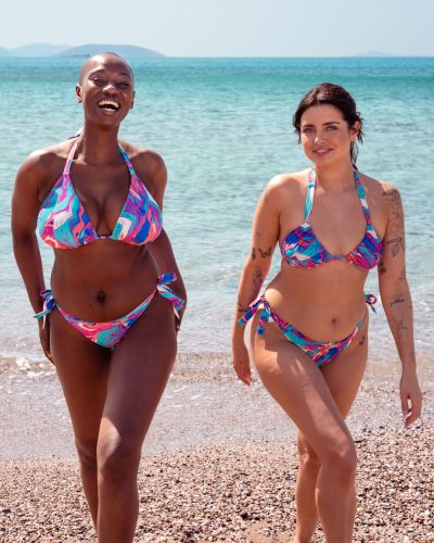 Curvy Kate Ibiza String Bikini Top -narubikiniliivit Print Mix Kaarituettomat narubikiniliivit kuppikoolla. 65-90 E/F - M/N CS039308-MIX