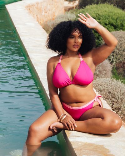 Curvy Kate Ibiza String Bikini Top -narubikiniliivit - Pink Kaarituettomat narubikiniliivit kuppikoolla. 65-90 E/F - M/N CS047308-PIN