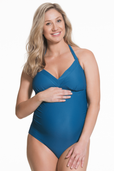 Cake Maternity Iced Tea -halterneck-uimapuku petrooli Kaaritueton halterneck-uimapuku raskaus- ja imetysajalle S-XL (70-90, D-I) 61-5054