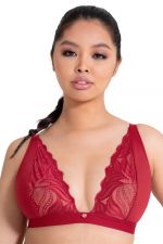 Indulgence in Lace -bralette Red-Latte