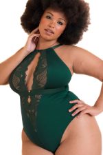 Indulgence in Lace -pitsibody Emerald Green