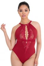 Indulgence in Lace -pitsibody Red-Latte