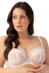 Gorsenia Irma Soft Side Support -rintaliivit Cream & Blush-thumb Kaarituettu, toppaamaton sivutuellinen meshliivi. 65-105, D-L K767-KRE