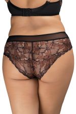 Iva Mesh Waist Midi Brief -alushousut - Black & Copper