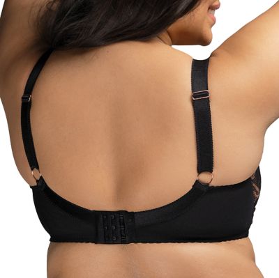 Nessa Iva UW Soft -rintaliivit - Black & Copper Kaarituettu, toppaamaton liivi kaksikerroksisilla mesh- ja joustopitsikupeilla. 65-100, E-O IVA-N550-B&C