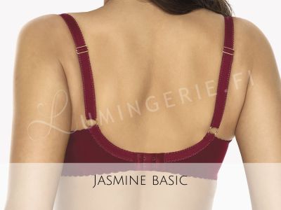Gaia Lingerie Jasmine/Justine Soft -rintaliivit Burgundy Kaarituettu, toppaamaton lähes täyskuppinen malli 70-105, D-L BS-1035/1031-BUR