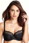 Panache Jasmine Soft Balconnet -rintaliivit musta-thumb Kaarituettu, toppaamaton balconette 60-85, E-K 6951